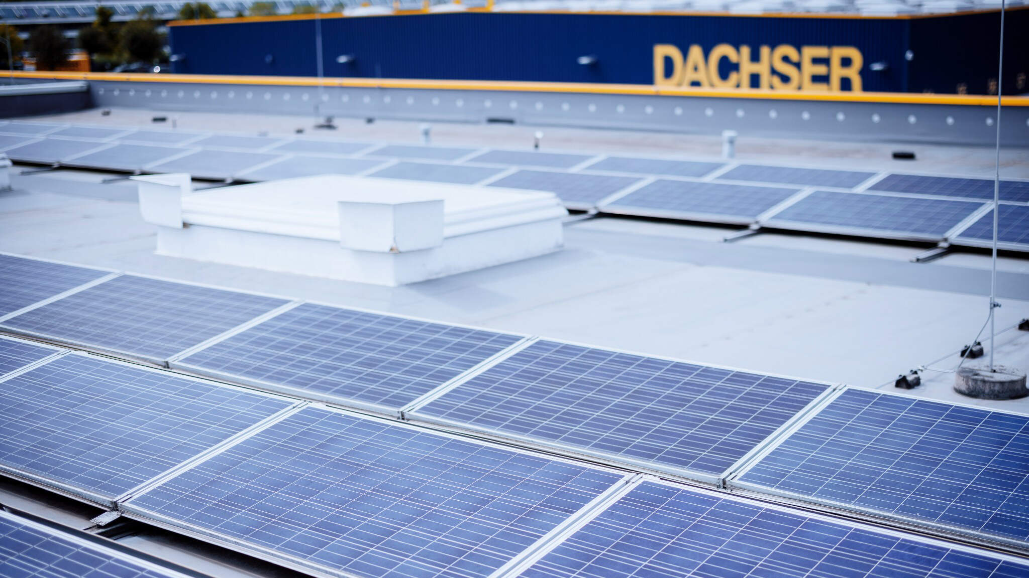 Solar panels on our logistics facilities contribute to energy efficiency.