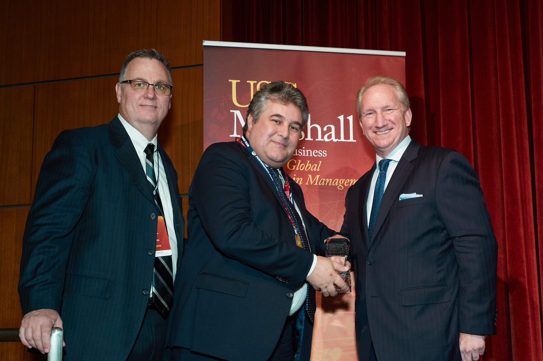 From left: Carl Mount, Senior Executive Starbucks, Guido Gries, Managing Director Dachser Americas and Gene Seroka, Executive Director Port of Los Angeles.